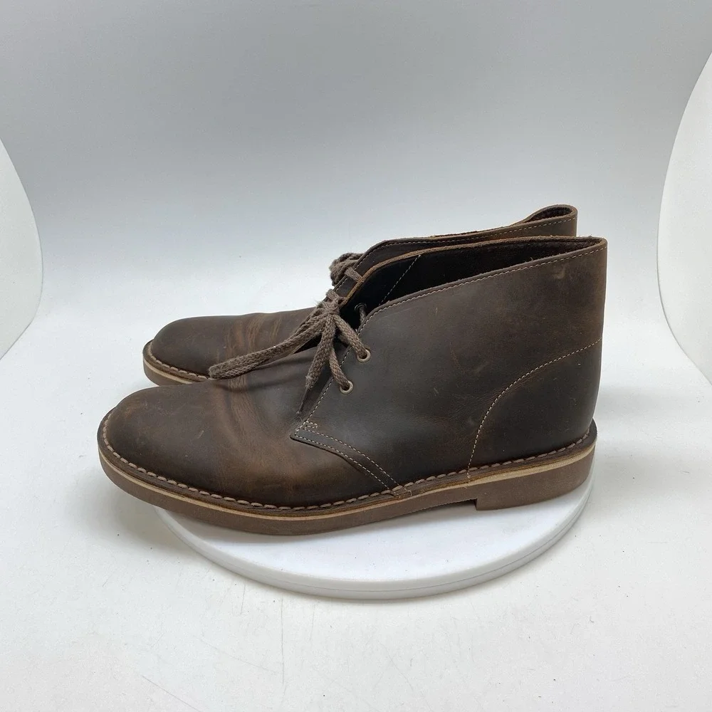 Clarks Bushacre Boots Mens 9 M Brown Casual Chukka Preppy Ankle Shoes 15522